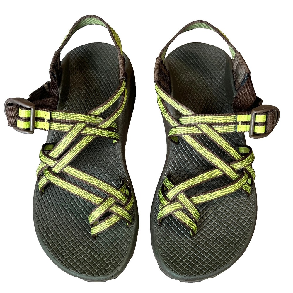 Chaco ZX/2 Hiking Sandals Green Brown Vibram Soles Womens 7 - Picture 1 of 7